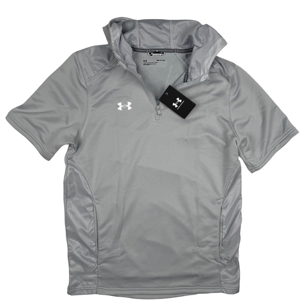 Under Armour Men's Command Short Sleeve Hoodie S Gray Lightweight  1/4 Zip NWT‎ - Picture 7 of 8